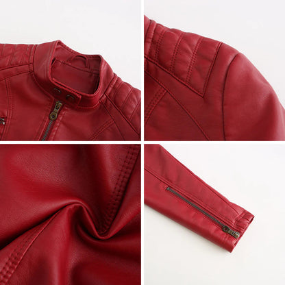 Albie Jacket | Women's Faux Leather Zip Front Jacket