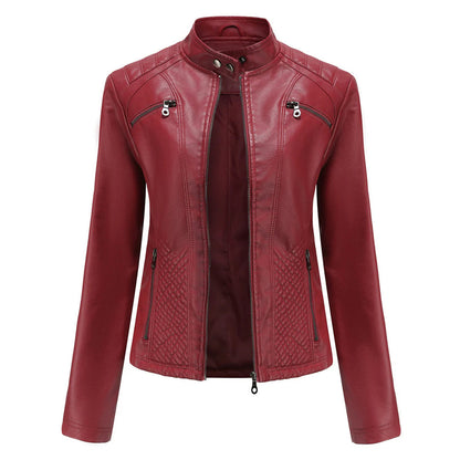 Albie Jacket | Women's Faux Leather Zip Front Jacket