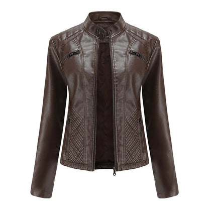 Albie Jacket | Women's Faux Leather Zip Front Jacket