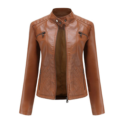 Albie Jacket | Women's Faux Leather Zip Front Jacket