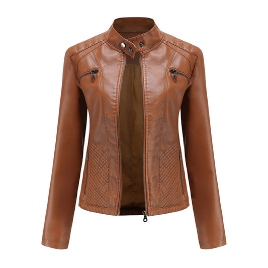 Albie Jacket | Women's Faux Leather Zip Front Jacket