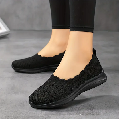 Alexis Shoes | Breathable Flyknit Women's Slip-On Flat Shoes