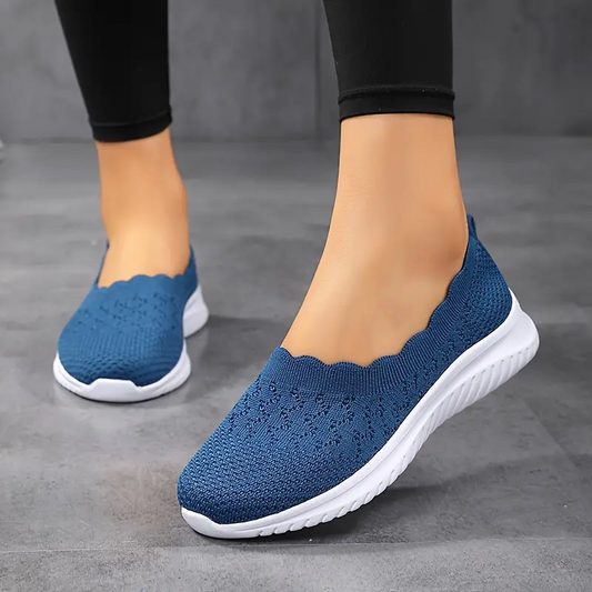 Alexis Shoes | Breathable Flyknit Women's Slip-On Flat Shoes