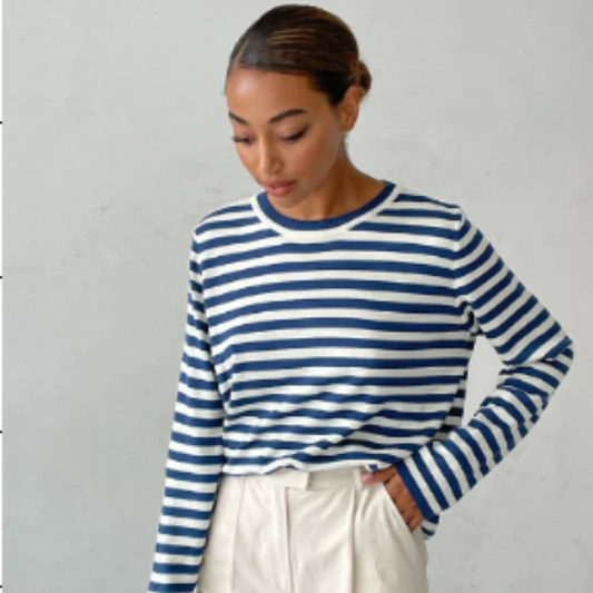 Amirah Top | Striped Long Sleeve T-Shirt