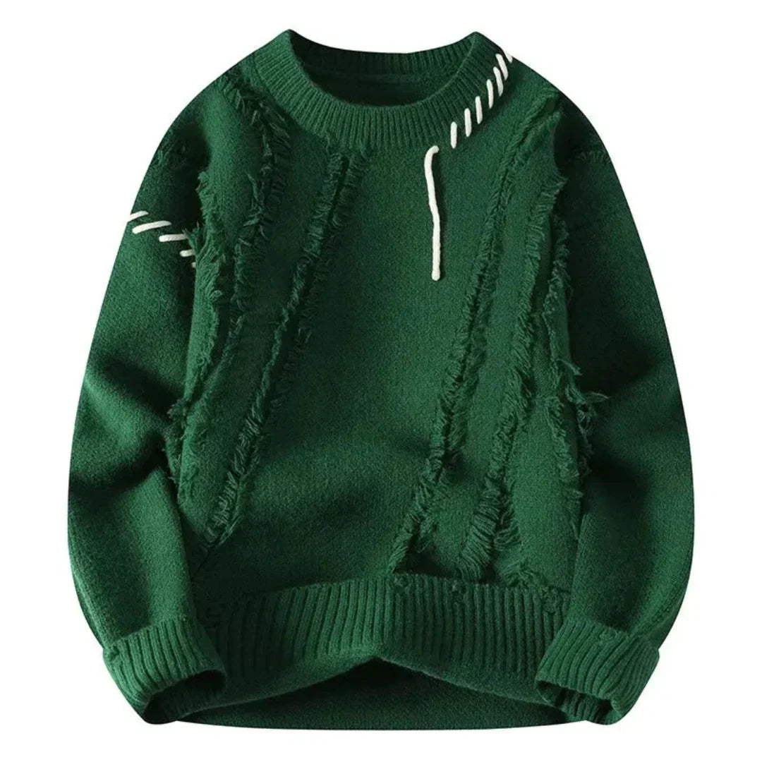 Oscar Relaxed Fit Sweater | Crewneck Long Sleeve Sweater