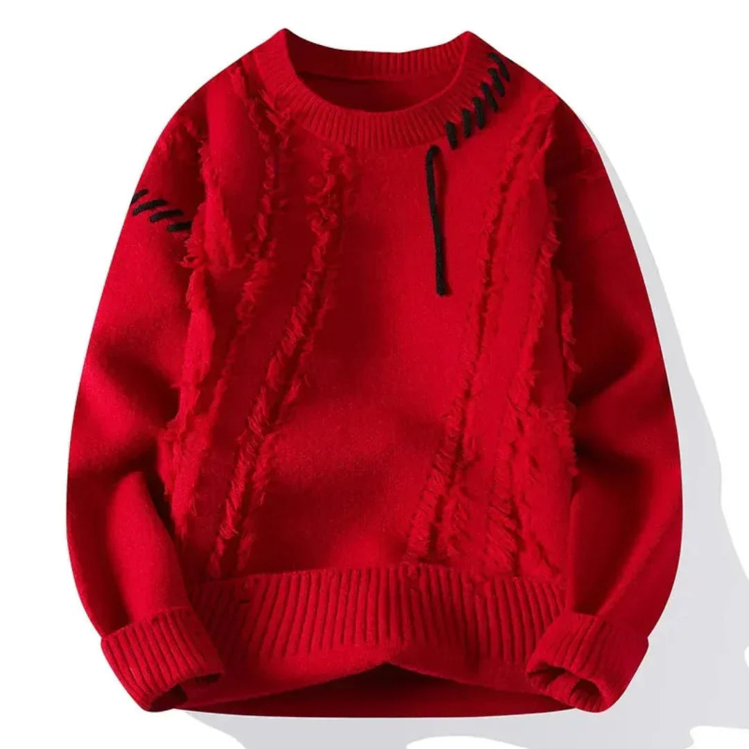 Oscar Relaxed Fit Sweater | Crewneck Long Sleeve Sweater