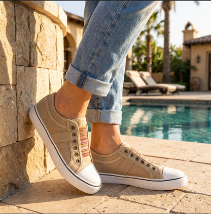 Orion Casual Slip-On Sneakers | Lightweight Canvas Everyday Comfort Shoes