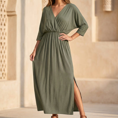 Isla Maxi Dress | V-Neck Wrap Front Dress