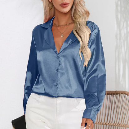 Babette Shirt | Women's Satin Button-Down Blouse