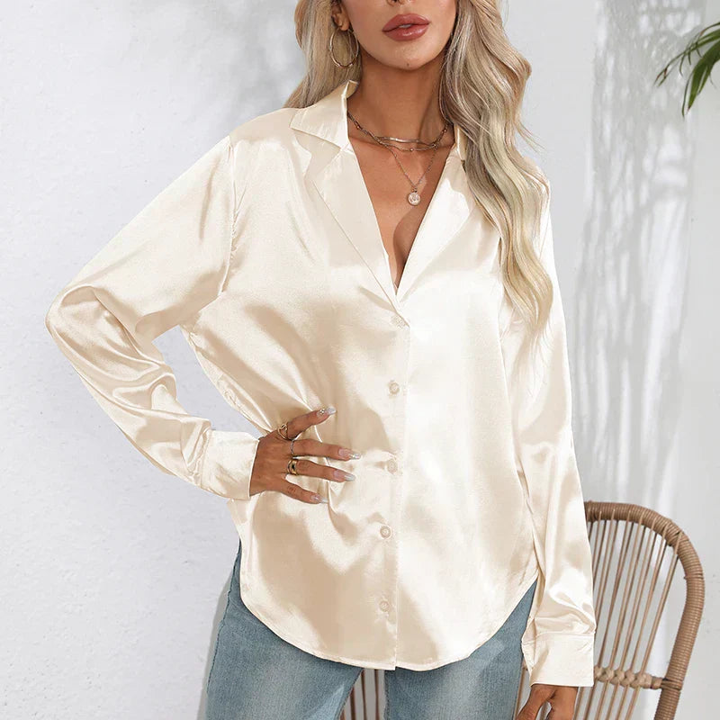 Babette Shirt | Women's Satin Button-Down Blouse