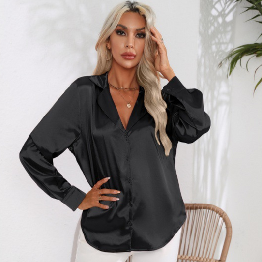 Babette Shirt | Women's Satin Button-Down Blouse