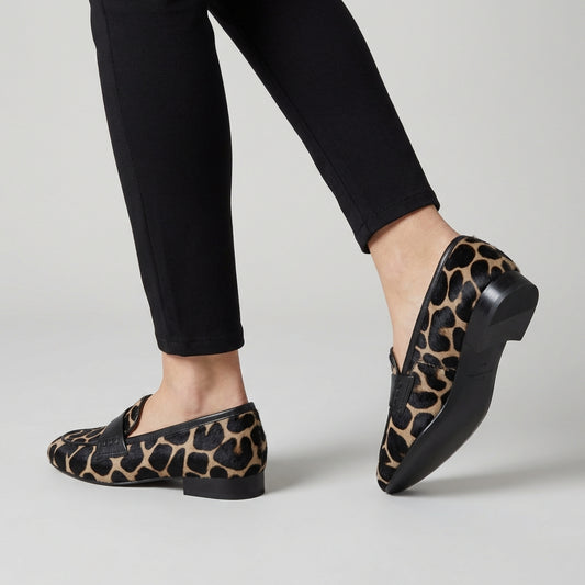 Isla Animal Print Strap Detail Loafers | Smart Casual Loafers