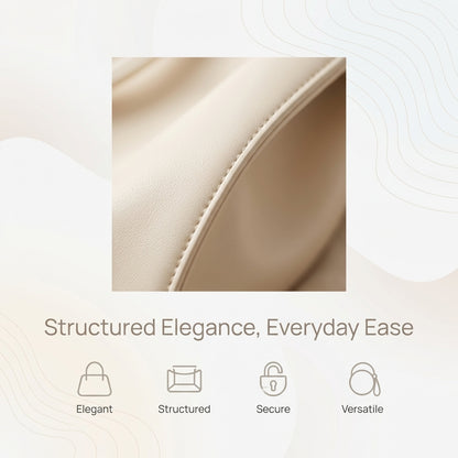 Francesca Top Handle Bag | Bamboo Handle Flap Closure Bag