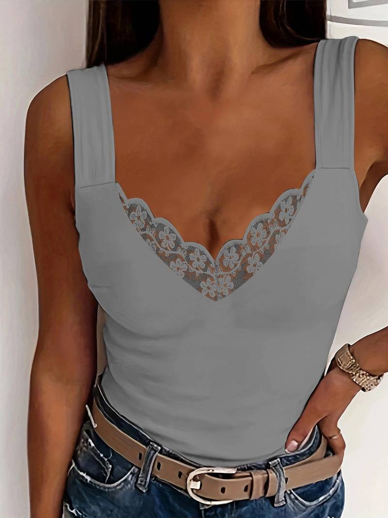 Bamby Tank Top | Women's Lace-Trimmed Sleeveless Top