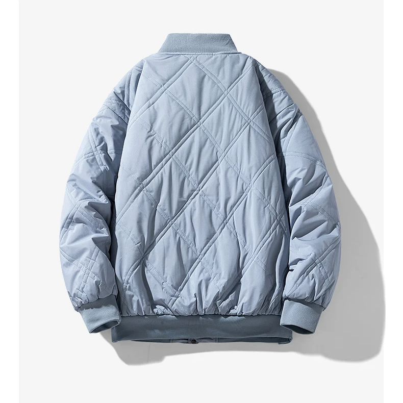 Noah Vintage Diamond Quilted Bomber Jacket | Sherpa-Lined Snap Jacket