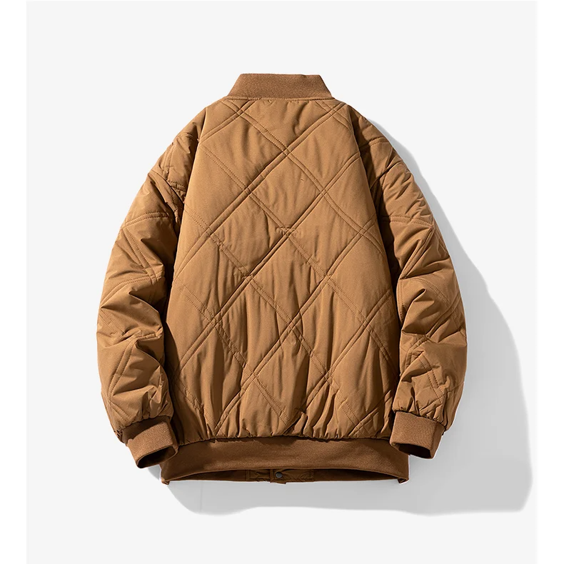 Noah Vintage Diamond Quilted Bomber Jacket | Sherpa-Lined Snap Jacket