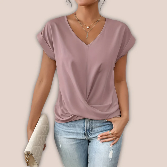 Beatrix Top | Casual V-Neck Twist Summer Blouse