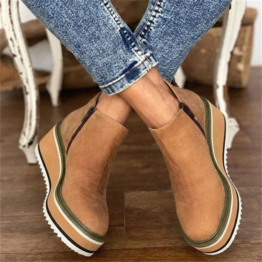 Isla Ankle-Length Chelsea Boots | Platform Layered Sole Chelsea Boots