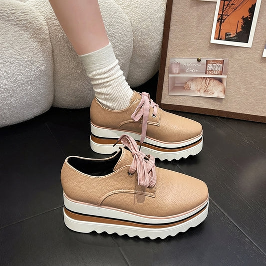 Ivy Modern Platform Wedge Oxfords | Chunky Sole Lace-Up Creepers
