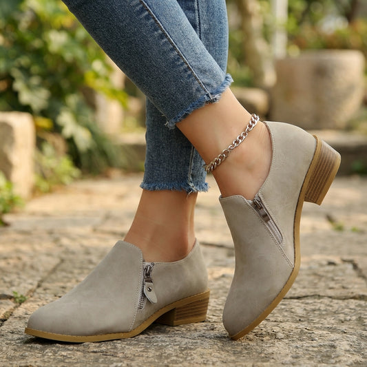 Isla Orthopedic Ankle Boots | Low Block Heel Pointed Toe Boots