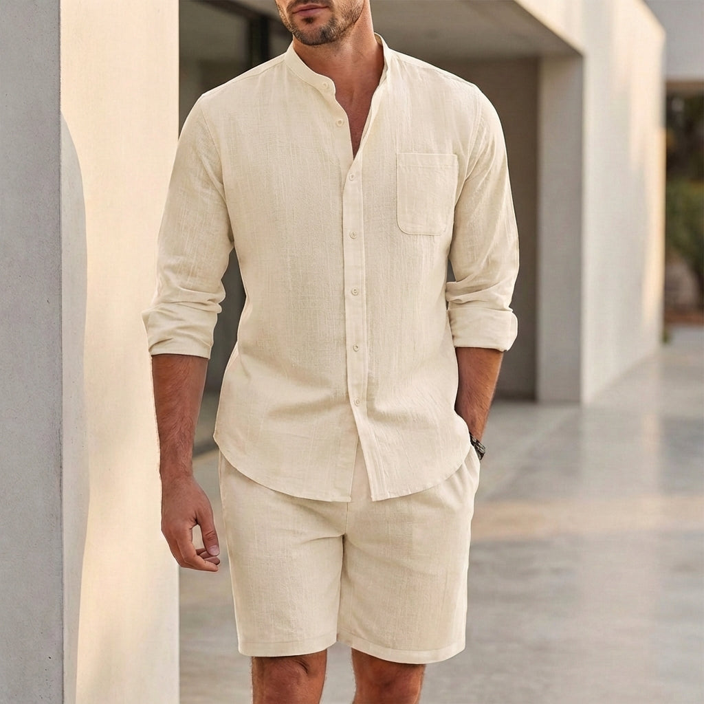 Arden Shirt & Shorts Set | Breathable Summer Casual Two-Piece Outfit