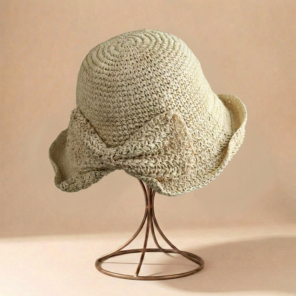 Elowen Woven Straw Sun Hat | Lightweight Breathable Summer Beach Hat