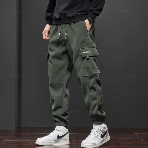 Charlie Jogger Fit Cargo Pants | Cargo Pockets Drawstring Waist Pants