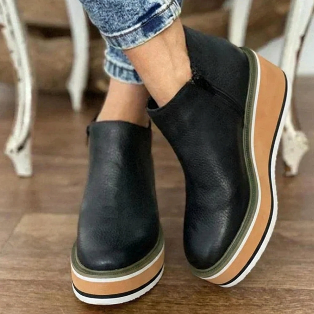 Isla Ankle-Length Chelsea Boots | Platform Layered Sole Chelsea Boots