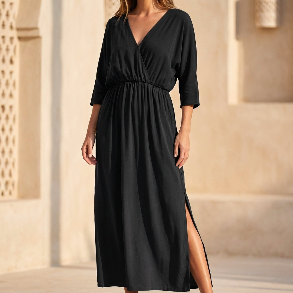 Isla Maxi Dress | V-Neck Wrap Front Dress