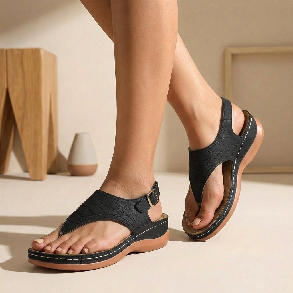 Serena Orthopedic Toe-Loop Sandals | Adjustable Comfort Summer Walking Sandals