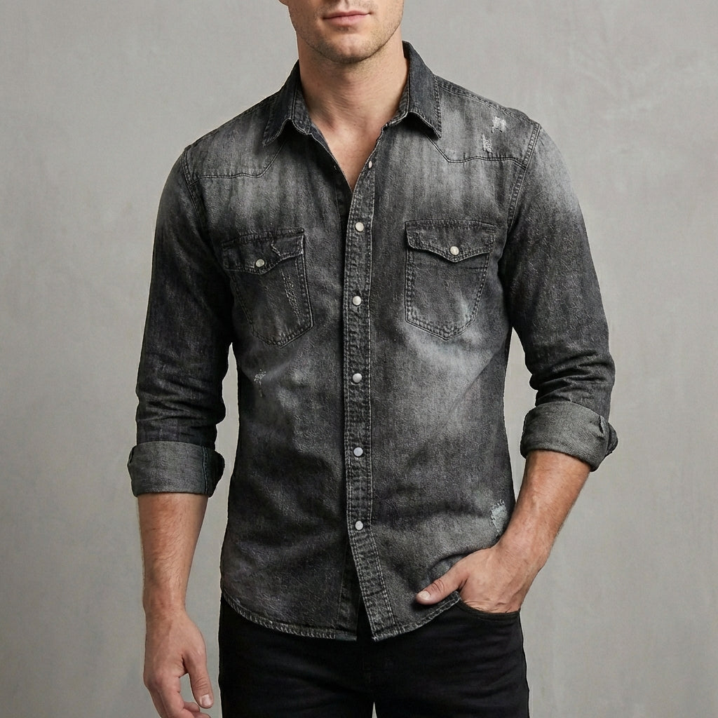Leo Classic Fit Shirt | Collared Hip-Length Shirt