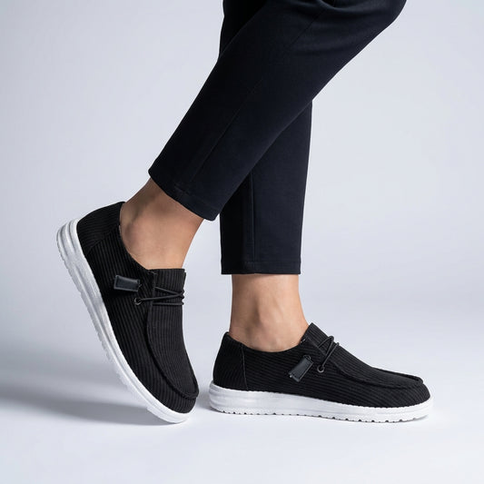 Isla Low-Cut Slip-On Shoes | Ribbed Lace Detail Slip-On Shoes