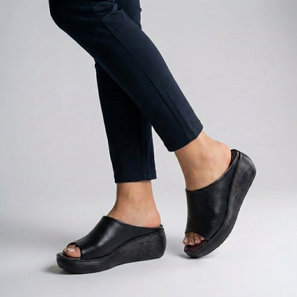 Isla Platform Slide Sandals | Slip-On Open-Toe Sandals