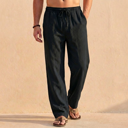 Theodore Relaxed Fit Trousers | Solid Full-Length Trousers