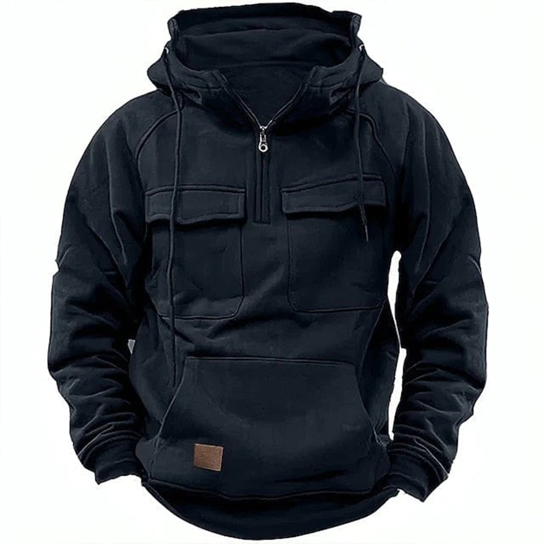 Benjamin Fleece Anorak Hoodie | Relaxed Fit Hooded Hoodie