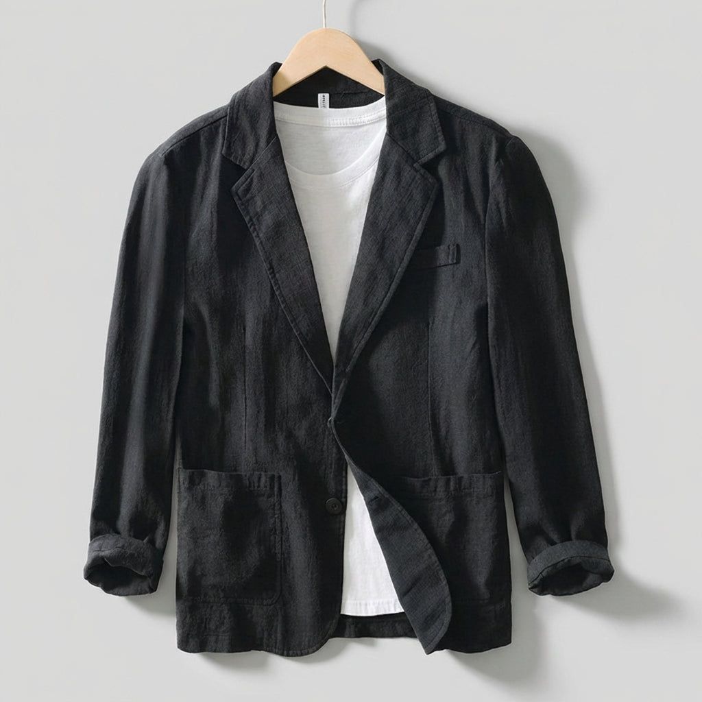 Arthur Regular Fit Blazer | Collared Hip-Length Blazer