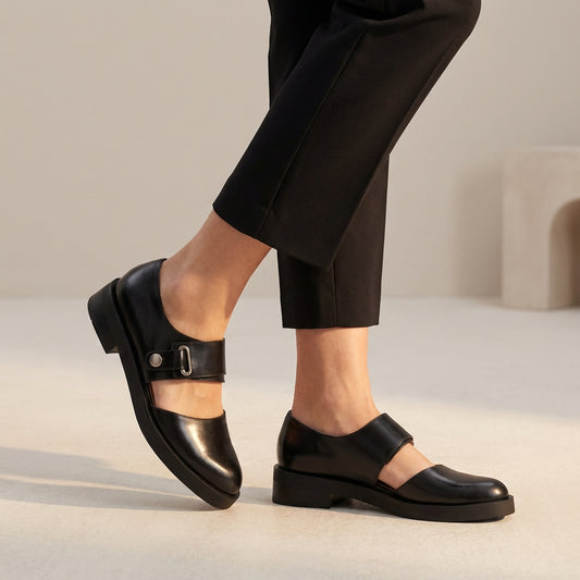 Isla Orthopedic Mary Jane Flats | Buckle Strap Chunky Sole Flats