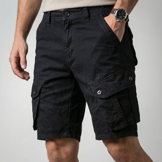 Theodore Relaxed Fit Cargo Shorts | Cargo Pockets Knee-Length Shorts