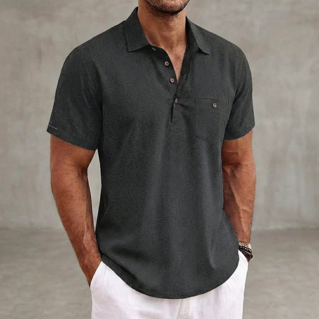 Theodore Regular Fit Polo Shirt | Collared Button Placket Polo Shirt