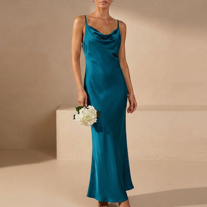 Sienna Slim Fit Maxi Dress | Cowl Neck Sleeveless Dress