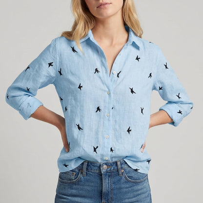 Isla Relaxed Fit Blouse | Floral Long Sleeve Blouse