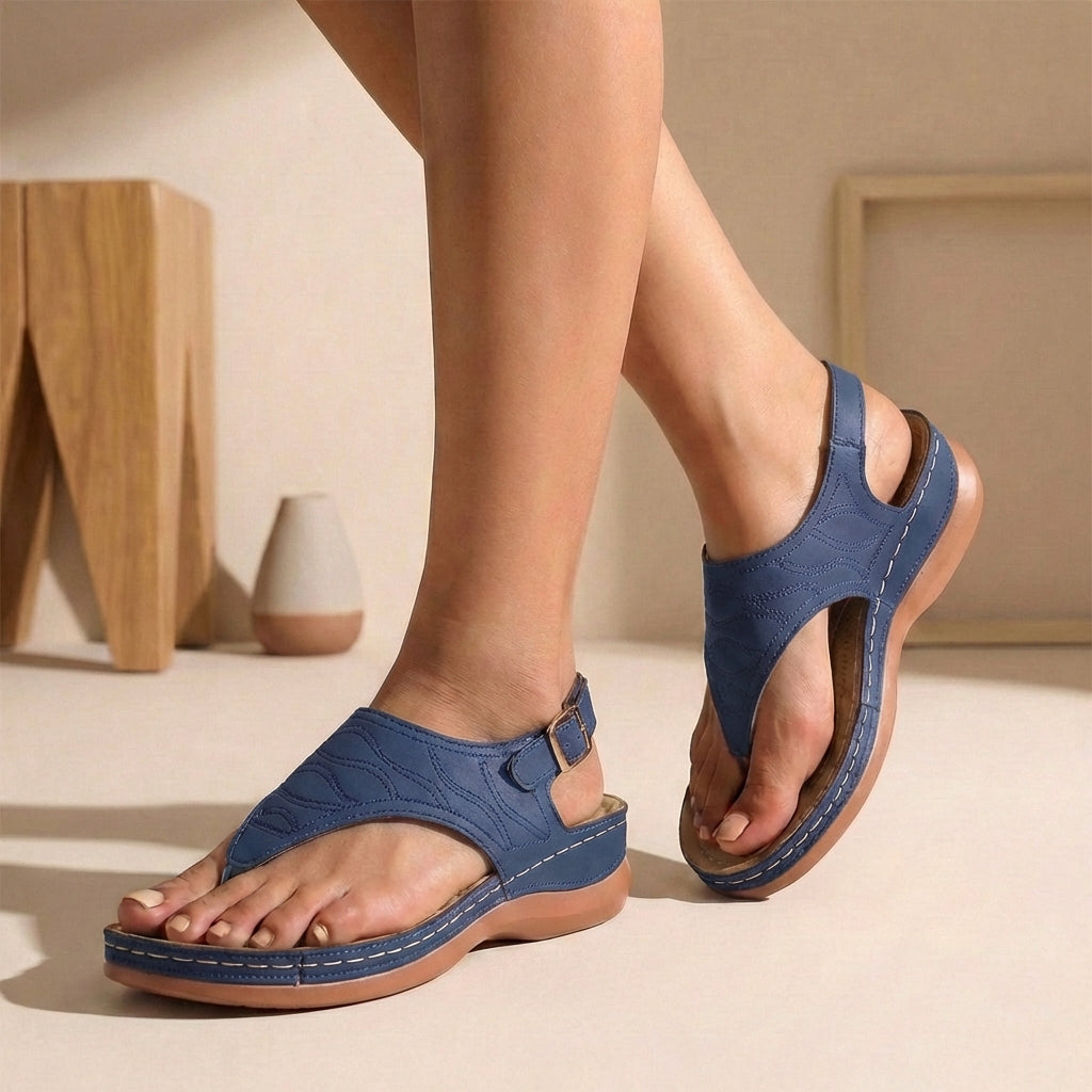 Serena Orthopedic Toe-Loop Sandals | Adjustable Comfort Summer Walking Sandals