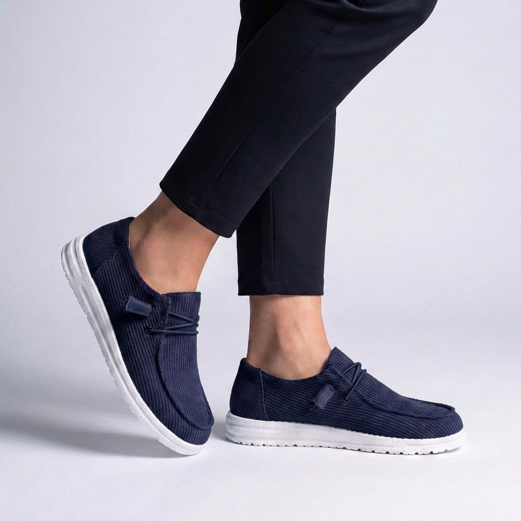 Isla Low-Cut Slip-On Shoes | Ribbed Lace Detail Slip-On Shoes
