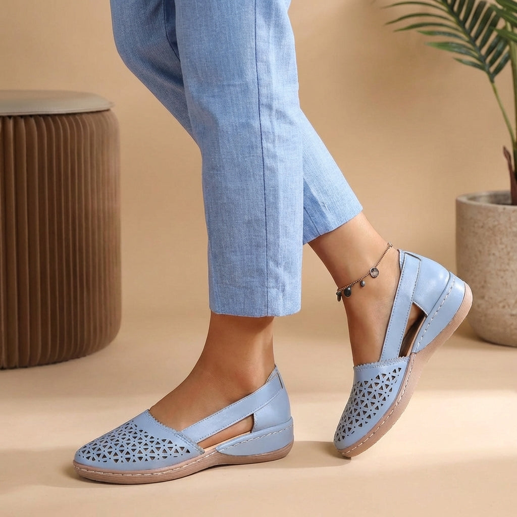 Marina Orthopedic Cut-Out Loafers | Breathable Comfort Walking Flats