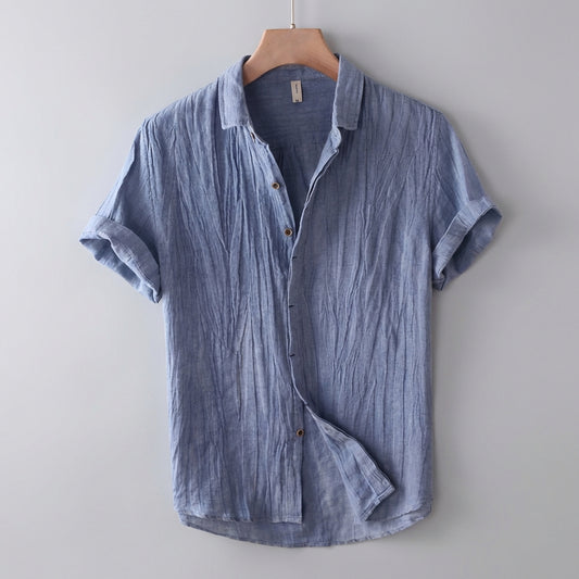 Leandro Relaxed Fit Short Sleeve Shirt | Collared Button Front Shirt