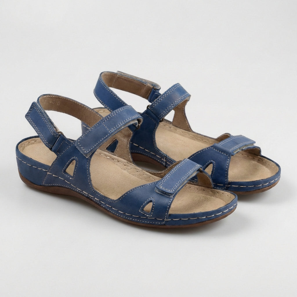 Isla Open-Toe Flat Sandals | Adjustable Straps Sandals