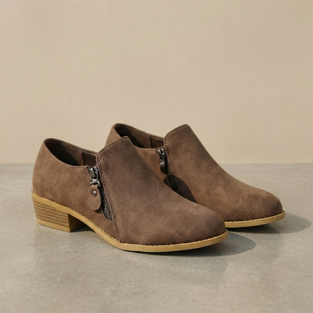 Isla Orthopedic Ankle Boots | Low Block Heel Pointed Toe Boots