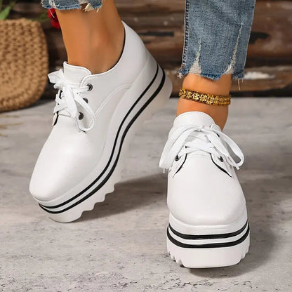 Ivy Modern Platform Wedge Oxfords | Chunky Sole Lace-Up Creepers