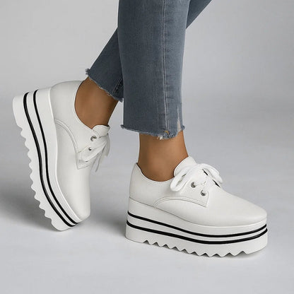 Ivy Modern Platform Wedge Oxfords | Chunky Sole Lace-Up Creepers