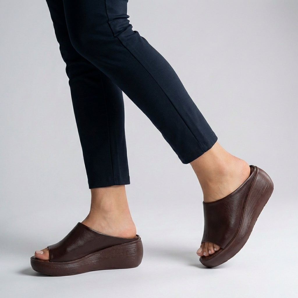 Isla Platform Slide Sandals | Slip-On Open-Toe Sandals